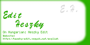 edit heszky business card